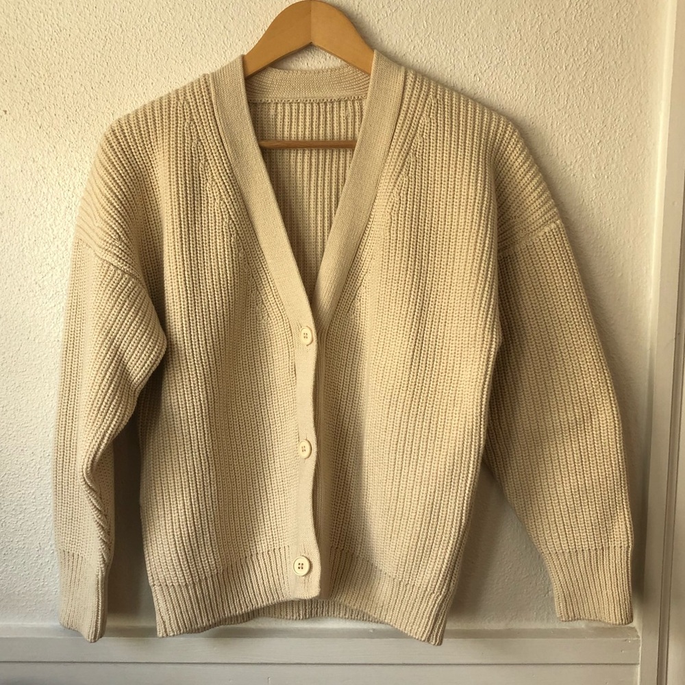 Tradlands Shelter Cardigan in Birch